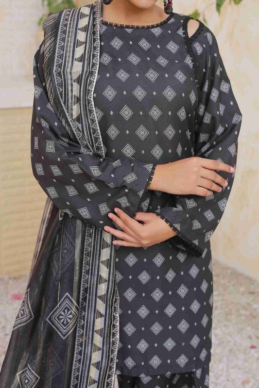 Graphite Glow (Farsh Shalwar) Stitched X KHUSSA (COMBO SET)