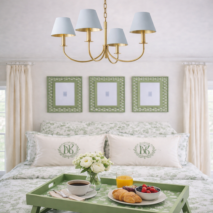 Green COLOR Chinoiserie WOOD BREAKFAST TRAY by The Enchanted Home