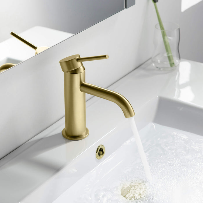 Halo Single Handle Bathroom Vanity Sink Faucet with Pop Up Drain - CBF-1008
