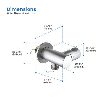 Halo Wall Mounted Angle Adjustable Handheld Shower Holder - HSH100