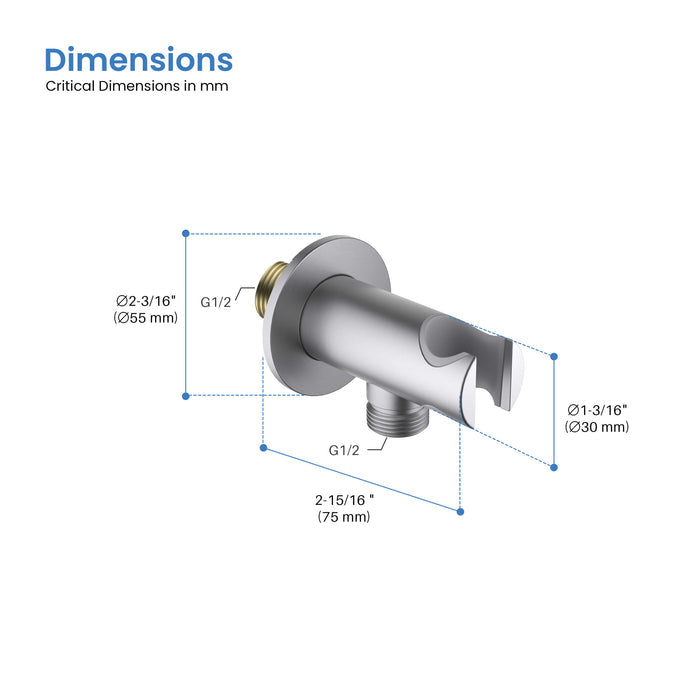 Halo Wall Mounted Handheld shower Holder - HSH102