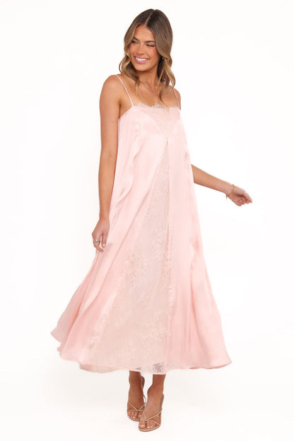 Petal and Pup USA DRESSES Halsey Midi Dress - Pink