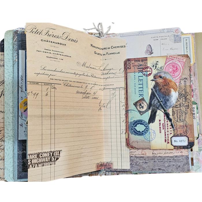 Handcrafted Journal - Eclectic Collage Journal