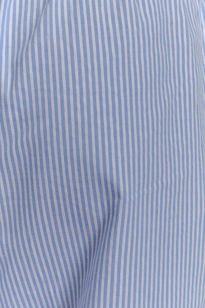 Hansen Wide Leg Pants - Blue Pinstripe