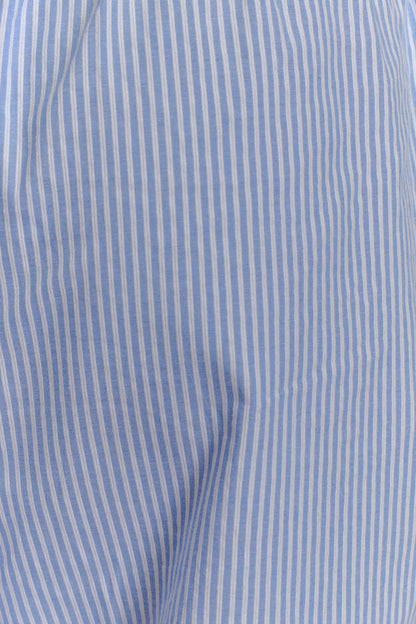 Hansen Wide Leg Pants - Blue Pinstripe