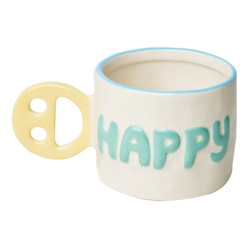 Happy Ceramic Message Mug
