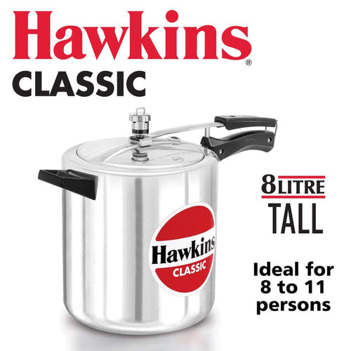 Hawkins CL8T Classic Aluminum Pressure Cooker 8 Liter