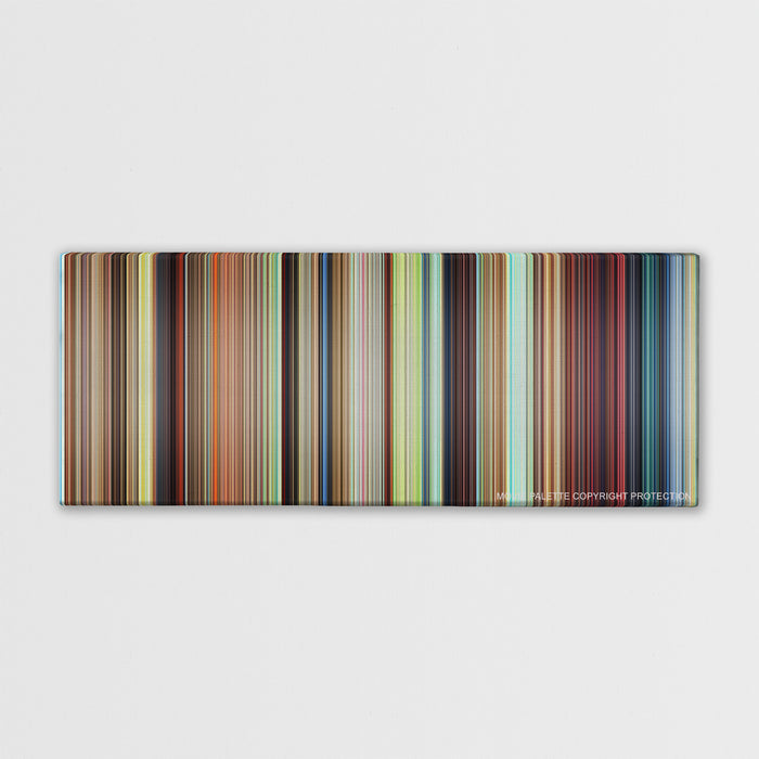 Howl's Moving Castle color palette canvas print: thousands of thin vertical stripes of color