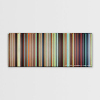 Howl's Moving Castle color palette canvas print: thousands of thin vertical stripes of color