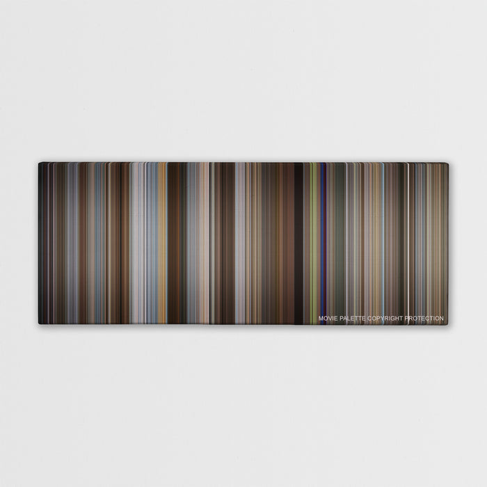 I Love You, Man color palette canvas print: thousands of thin vertical stripes of color