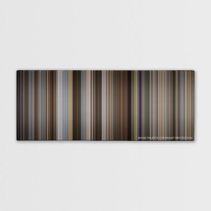 I Love You, Man color palette canvas print: thousands of thin vertical stripes of color