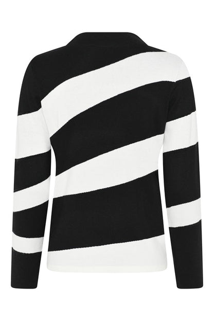 I’Cona  64110 60002 90 Black and White Pullover Dotique back