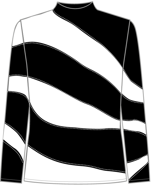 I’Cona  64110 60002 90 Black and White Pullover Dotique sketch