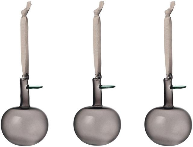 Iittala Glass Apple grey set of 3 - Soposopo