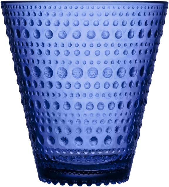 Iittala Kastehelmi Drinking Glass 30cl ultramarine blue set of 2 - Soposopo