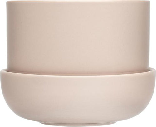 Iittala Nappula Plant Pot and Saucer S 170x130mm beige - Soposopo