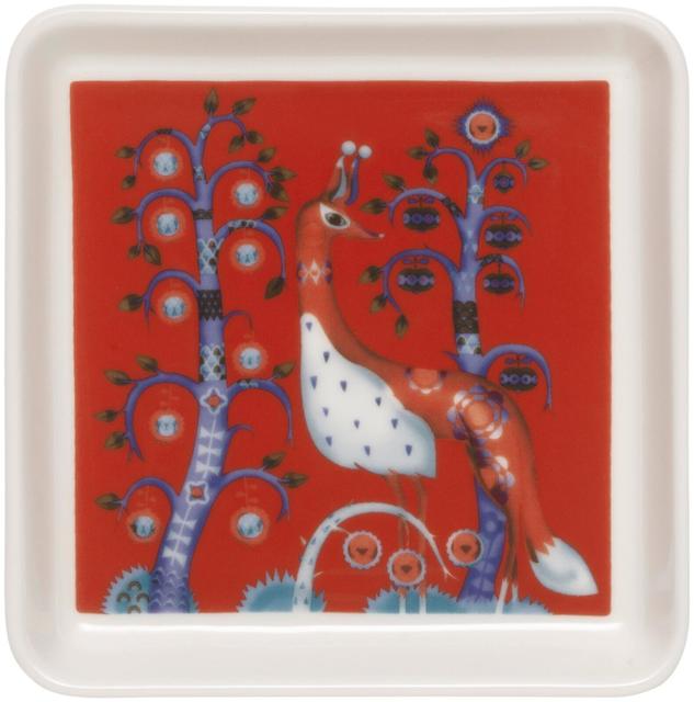 Iittala Taika Square Plate 12x12cm red - Soposopo