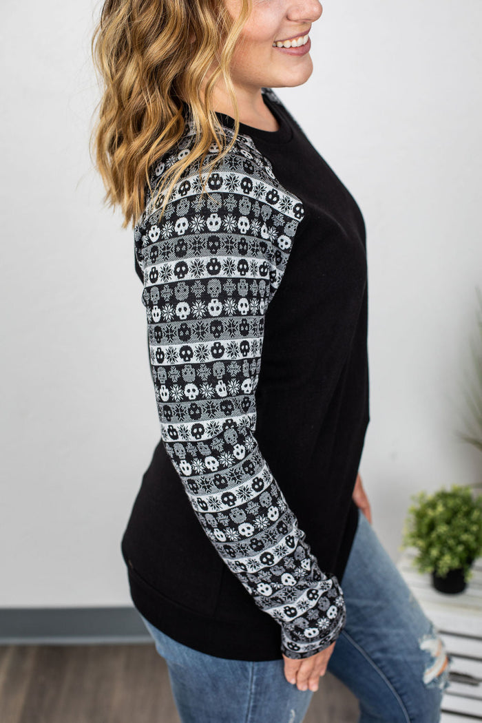 IN STOCK Skull Sleeve Pullover FINAL SALE