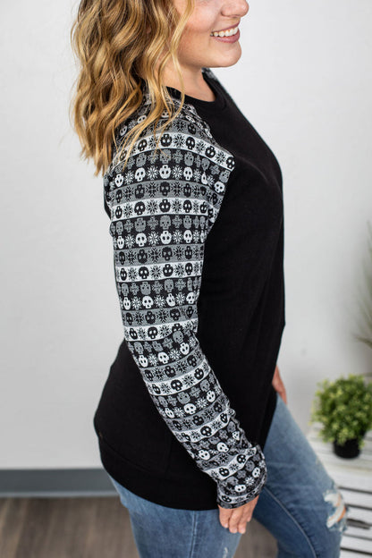 IN STOCK Skull Sleeve Pullover FINAL SALE