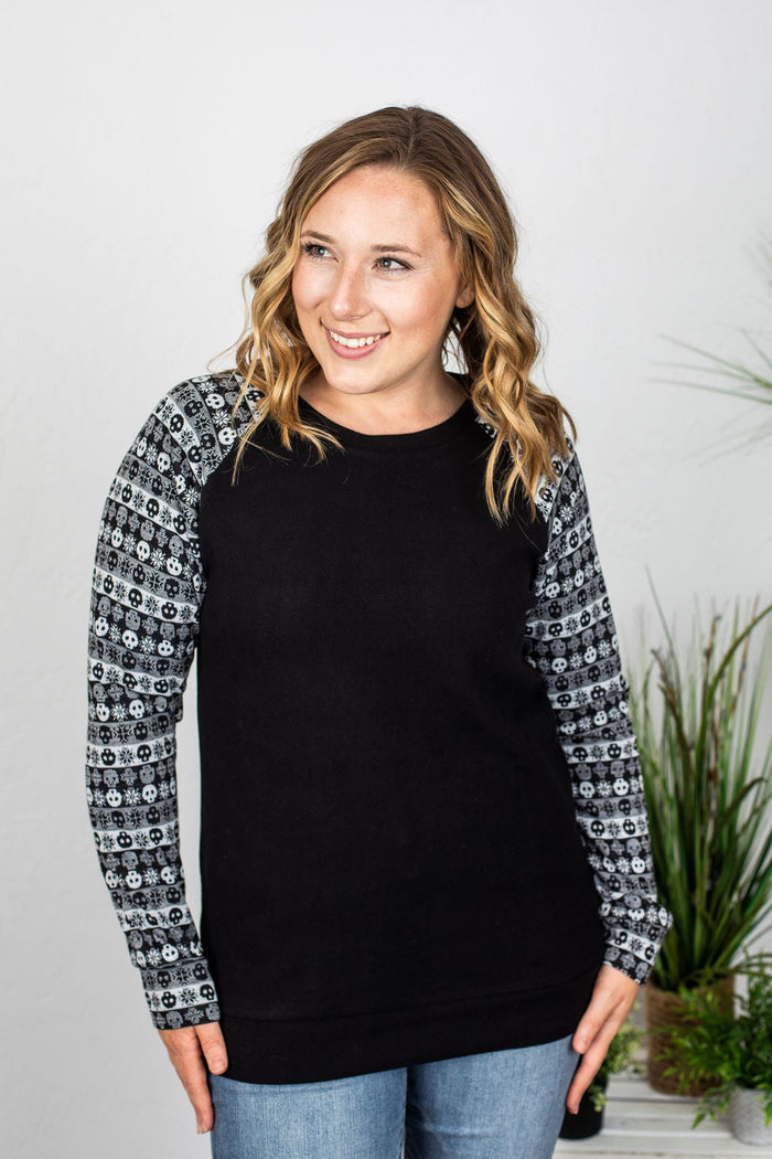IN STOCK Skull Sleeve Pullover FINAL SALE