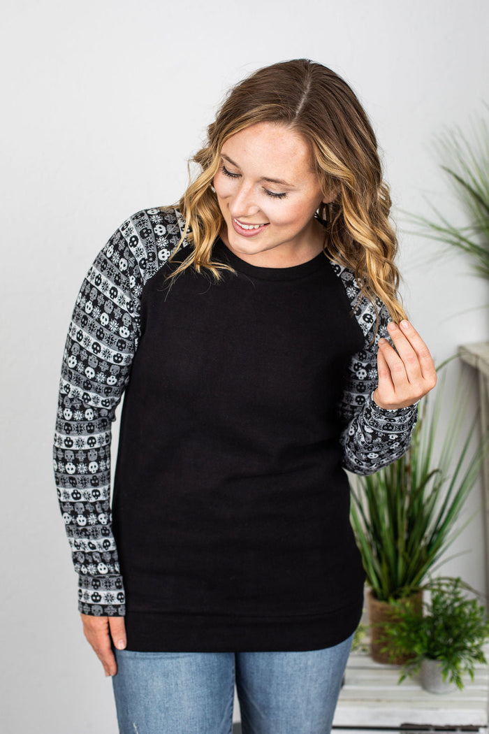 IN STOCK Skull Sleeve Pullover FINAL SALE