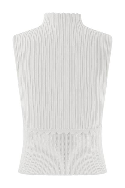 Indy Pointelle Knit Top - Ivory