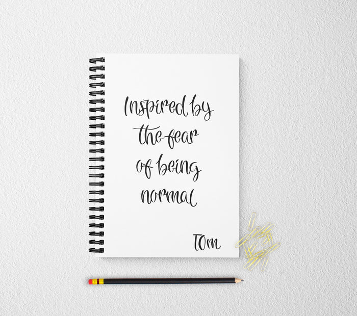 Inspired personalized notebook personalized custom journal personalized journal gift