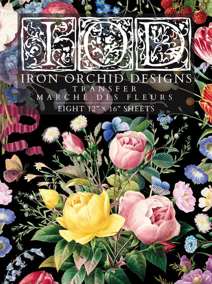 IOD - Iron Orchid Designs - Marché des Fleurs Transfer 12x16 Pad™