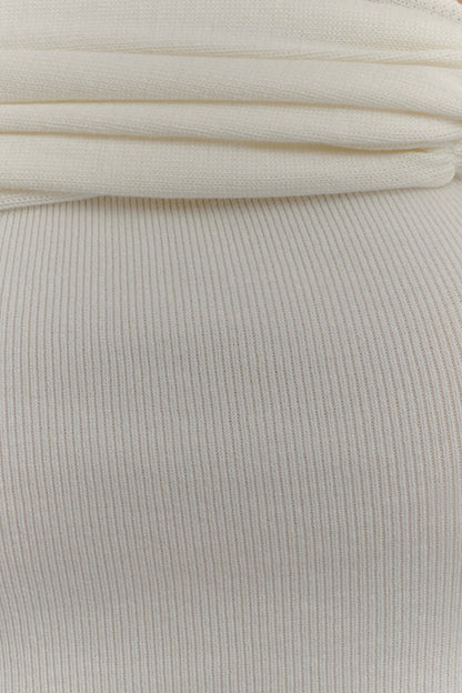 Irene Gathered Knit Top - Ivory