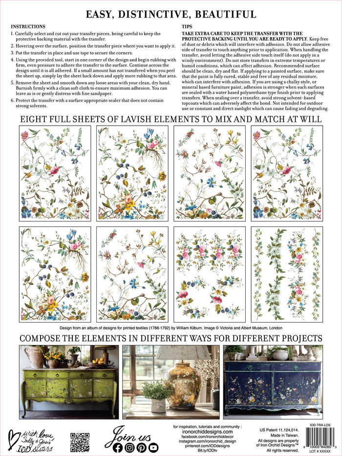 Iron Orchid Designs - Lost Garden Transer - 12x16