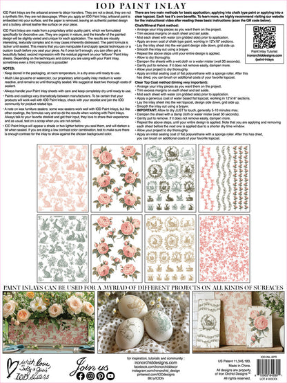 Iron Orchid Designs - Spring Melody Paint Inlay 12x16 Pad