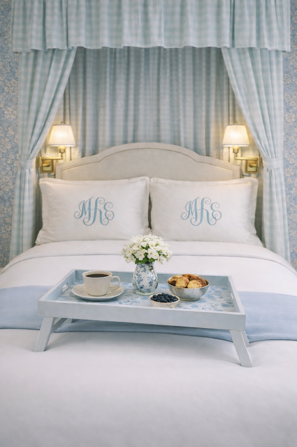 Ivory Chinoiserie WOOD BREAKFAST TRAY by The Enchanted Home
