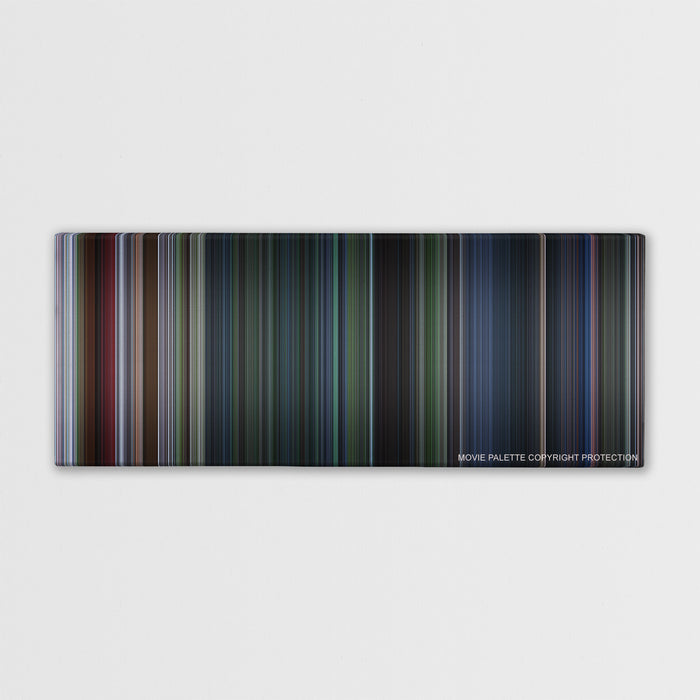 Jurassic Park III color palette canvas print: thousands of thin vertical stripes of color