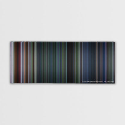Jurassic Park III color palette canvas print: thousands of thin vertical stripes of color