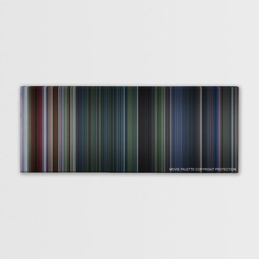 Jurassic Park III color palette canvas print: thousands of thin vertical stripes of color