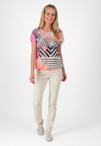 Just White J2986/225 Light Pink Pattern Top Info Life 1