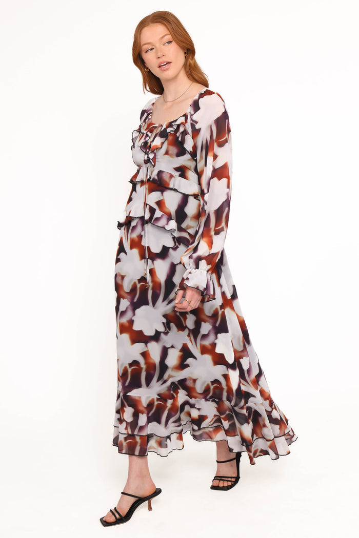 Petal and Pup USA DRESSES Kasey Maxi Dress - Blurred Floral