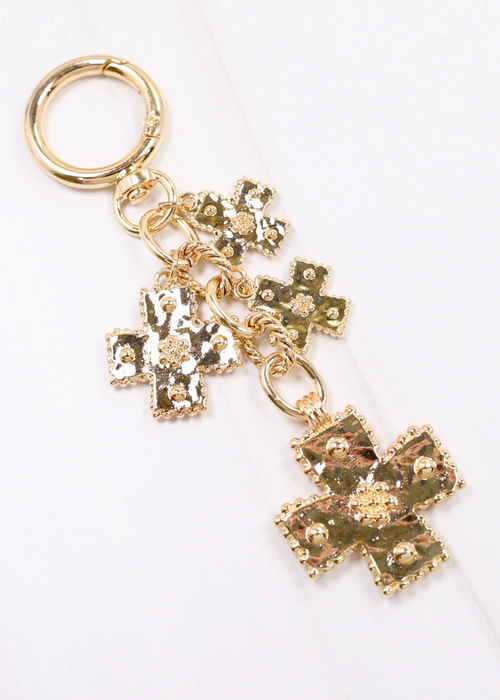 Kennon Cross Bag Charms - Gold