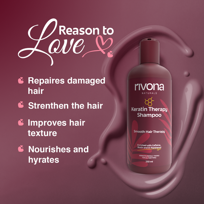 Keratin Shampoo for Damaged hair - Smooth, Silky Hair 250ml