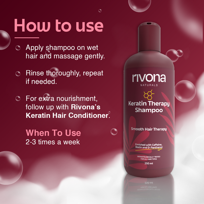 Keratin Shampoo for Damaged hair - Smooth, Silky Hair 250ml