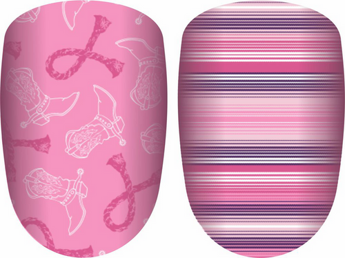 Kickin' Cancer Western Nail Strip