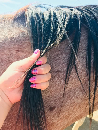 Kickin' Cancer Western Nail Strip