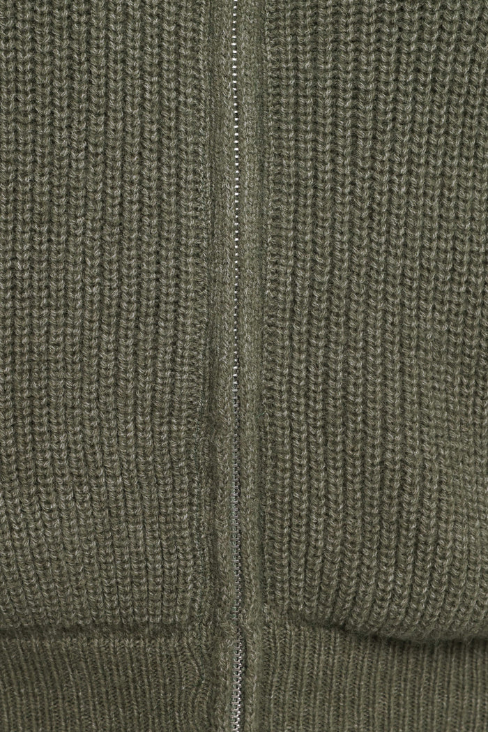 Petal and Pup USA KNITWEAR Kourtney Zip Cardigan - Olive