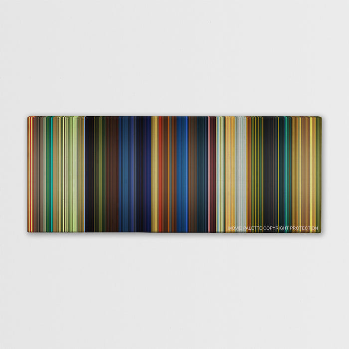 Kung Fu Panda color palette canvas print: thousands of thin vertical stripes of color