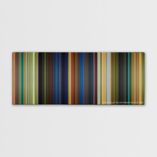 Kung Fu Panda color palette canvas print: thousands of thin vertical stripes of color