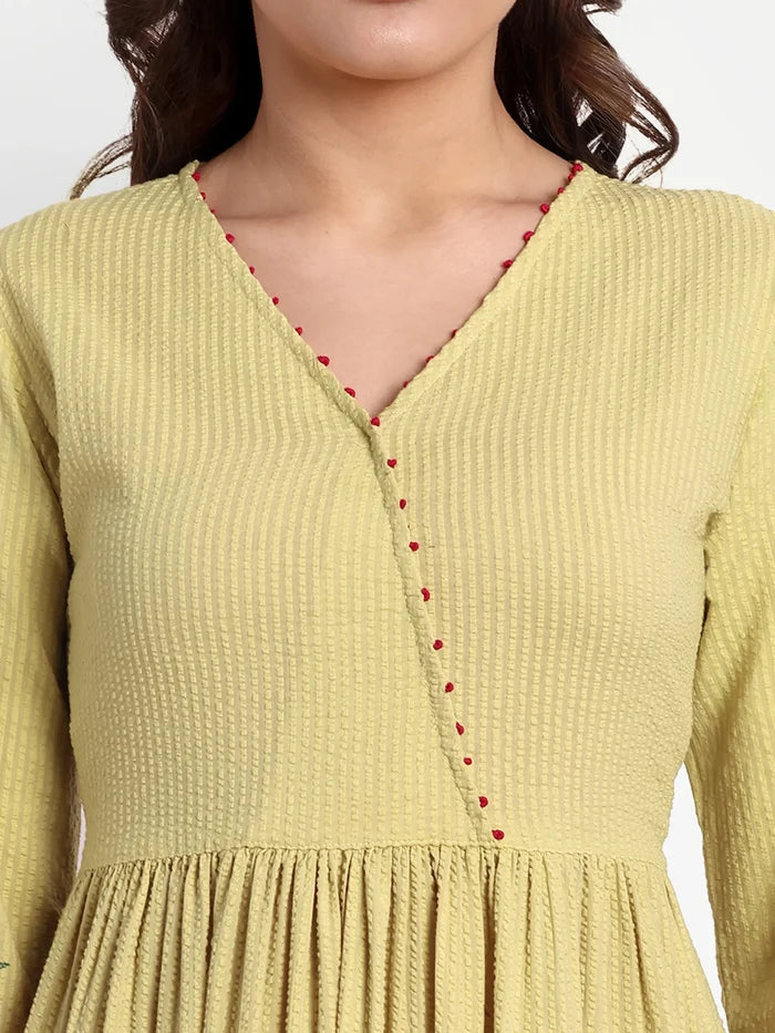 Kurta Set With Heavy Embroidery Sleeves