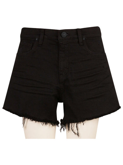 KUT: Jane High Rise Long Short Frayed Hem - Black - B Social Boutique