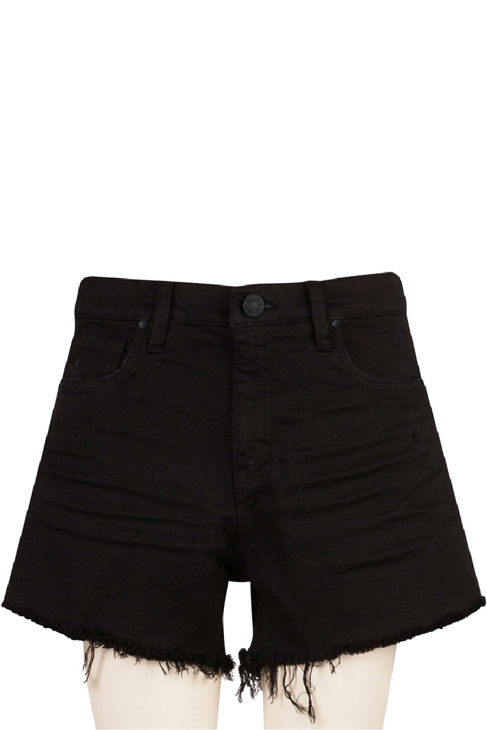 KUT: Jane High Rise Long Short Frayed Hem - Black - B Social Boutique