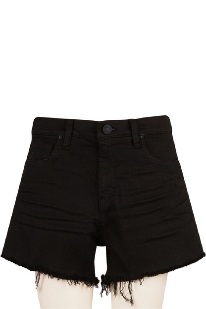 KUT: Jane High Rise Long Short Frayed Hem - Black - B Social Boutique