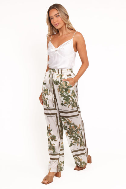 Petal and Pup USA BOTTOMS Lara Wide Leg Pants - Olive Print